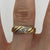 Diamond Croissant Band Ring 9ct 9k Yellow Gold - Size M