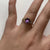 Amethyst Solitaire Shoulder Detail Ring 9ct 9k Yellow Gold  - Size M