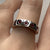 Ruby Five Stone Square Flush Set Ring 9ct 9K White Gold - Size M