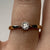 Antique Solitaire Diamond Platinum Ring 18ct 18k Yellow Gold - Size N