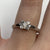 Diamond Illusion Solitaire Square Engagement Ring 9ct 9K White Gold - Size N