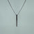 Diamond .10ct Drop Bar Pendant 9ct 9k White Gold