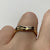 Two Tone Wave Wishbone Ring 18ct 18k Yellow Gold - Size M