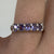 Iolite Five Stone Ring 9ct 9k White Gold - Size M