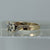 Diamond Cluster .20ct Solitaire Illusion Ring 9ct 9k Yellow Gold - Size L 1/2