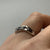 Wishbone Diamond Channel Set Ring 9ct 9K White Gold - Size J 1/2