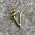 V Initial Script Pendant or Charm 9ct 9k Yellow Gold