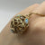 Opal & Garnet Filigree Cage Ball Pendant 9ct 9k Yellow Gold