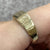 Diamond Startburst Texture Shoulder Signet Ring 9ct 9k Yellow Gold - Size S 1/2