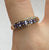 Tanzanite & Diamond Twist Channel Ring 9ct 9k Yellow Gold - Size S 1/2