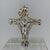 Crucifix Cross Decorative CZ Two Tone Pendant 14ct 14k Yellow White Gold