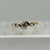 Diamond .05ct Solitaire Two Tone Twist Ring 9ct 9k Yellow Gold - Size L