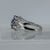 Tanzanite Flower Ornate Ring 9ct White Gold - Size N 1/2