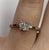 Diamond .30ct Princess Cut Cluster Engagement Ring 18ct White Gold - Size K 1/2