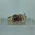 Belt Buckle Bark Finish Twist Ring 9ct 9k Yellow Gold  - Size V