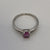 Pink Sapphire & Diamond Accent Ring 9ct 9k White Gold - Size L