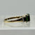 Diopside Trilogy Diamond Accent Ring 9ct 9k Yellow Gold - Size M