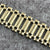 Fancy Tapered Watch Link Style Texture Detail Bracelet 9k 9ct Yellow Gold - 7.5"