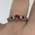 Pink Tourmaline Heart With Diamond Accents Ring White Gold 9ct 9k - Size M