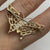 Textured Butterfly Pendant Brooch 9ct 9k Yellow Gold