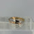 Diamond Russian Wedding Band Style 3 Tone Ring 9ct Yellow Gold - Size L