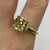 Citrine & Diamond Cushion Cut Ring 9ct 9k Yellow Gold - Size T