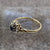 Sapphire & Diamond Halo Cluster Ring 9ct Yellow Gold - Size N