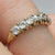 CZ Half Eternity Ring 9ct 9k Yellow Gold  - Size L