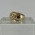 Chunky Quilt Textured Band Ring 9ct 9k Yellow Gold - Size Q