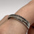 White & Black Diamond Crossover Band Ring 9ct 9k White Gold - Size S