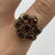 Garnet Daisy Flower Ornate Baroque Cluster Ring 9ct 9k Yellow Gold - Size N