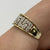 Diamond Greek Key Cut Out Ring 9ct 9k Yellow Gold - Size O