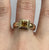 Citrine Square Cut Bezel Set Ring 14ct 14k Rose Gold  - Size O