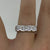 Diamond High Shoulder Unique Cluster Band Ring 18ct 18K White Gold - Size K 1/2