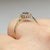 Amethyst & CZ Floral Cluster Thin Shank Ring 9ct 9k Yellow Gold - Size Q