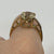 Diaspore & White Topaz Accent Ring 9ct 9k Yellow Gold - Size Q