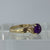 Amethyst Cabochon with Diamond Accents Ring 9ct 9k Yellow Gold - Size P