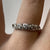 Diamond Illusion Set Twisted Band Ring 9ct 9k White Gold - Size L