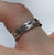 Diamond Swiss Set Zig Zag Cut Out 950 Platinum Band  Ring  - Size K