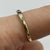 Iolite & Diamond Bar Set Band Ring 9ct 9k Yellow Gold - Size P