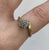 Diamond 0.12ct Cluster Bypass Ring 9ct 9k Yellow Gold - Size M 1/2