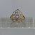 Ornate Filigree Floral Ring 9ct 9k Yellow Gold  - Size J