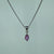 Pink Sapphire & Diamond Pendant 9ct 9k White Gold