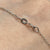 Sapphire & Diamond Twist Teardrop Pendant Chain Necklace 9ct 9k White Gold 16"