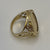 Half 1/2 Sovereign Filigree Ring 9ct 9k Yellow Gold - Size R