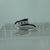 Blue Topaz & Diamond Square Cut Bypass Ring 9ct 9k White Gold  - Size P