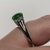 Jadeite & Diamond Ornate Ring Platinum 900 - Size G US 3 3/8