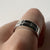 Diamond Trilogy Flush Set Chunky Band Ring 9ct 9K White Gold - Size O