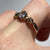 Blue Topaz & Diamond Braided Twist Ring 9ct 9k Yellow Gold  - Size P