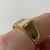 Signet Ring With CZ Cluster 18ct 18k Yellow Gold - Size Q